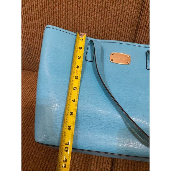 Michael Kors Robin Egg Blue Tote Saffiano Leather Purse Bag, MSRP $398 - Picture 15 of 15